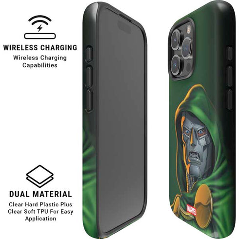 Marvel Dr. Doom Portrait iPhone 16 Pro Max Magsafe Impact Case